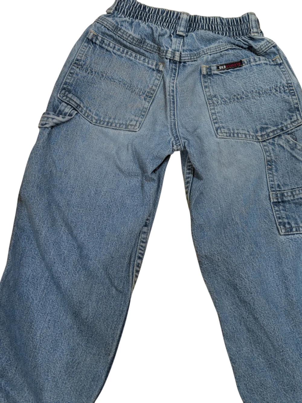 Vintage 90s OshKosh B'gosh OKB Carpenter Jeans Kids Size 6 Hammer Loop Denim